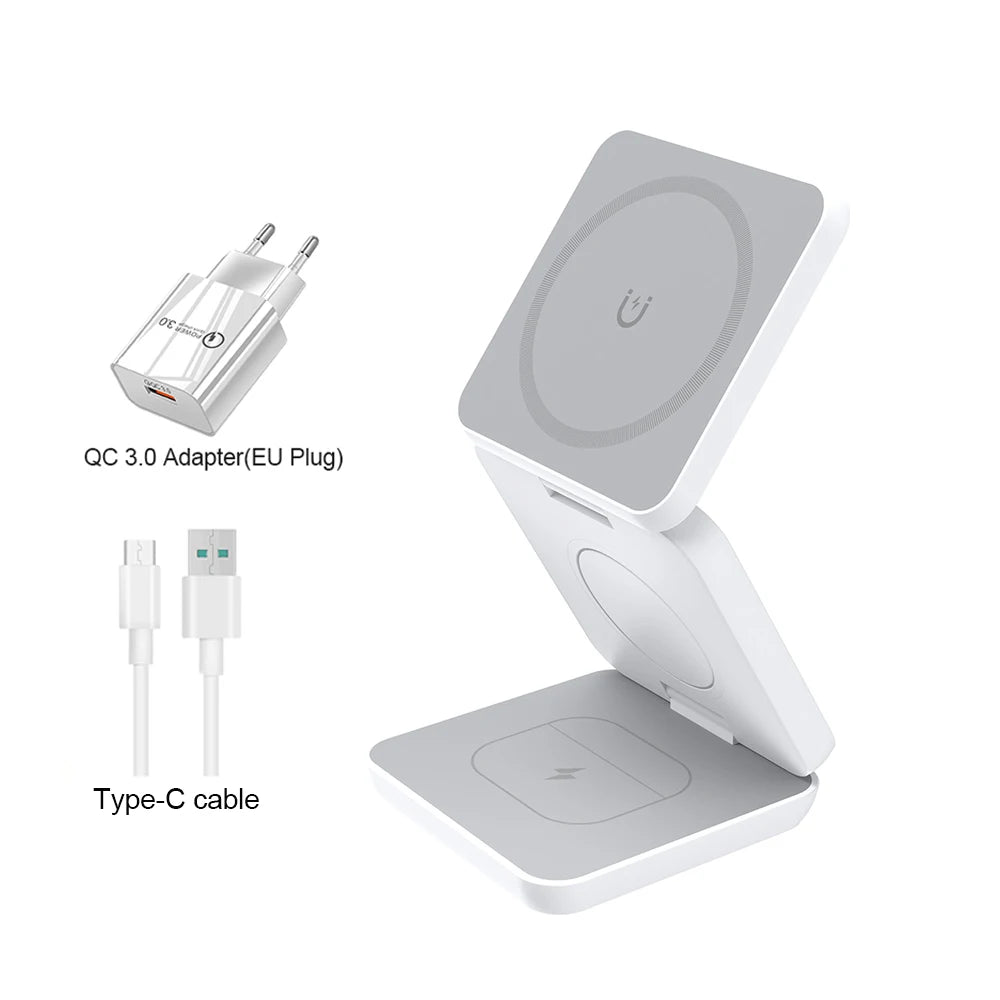 3-in-1 Foldable Magnetic Wireless Charger